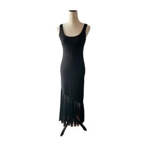Jump Black Asymmetrical Sheath Dress Scoop Neck